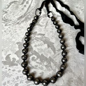 Ribbon and Lace Beaded Necklace